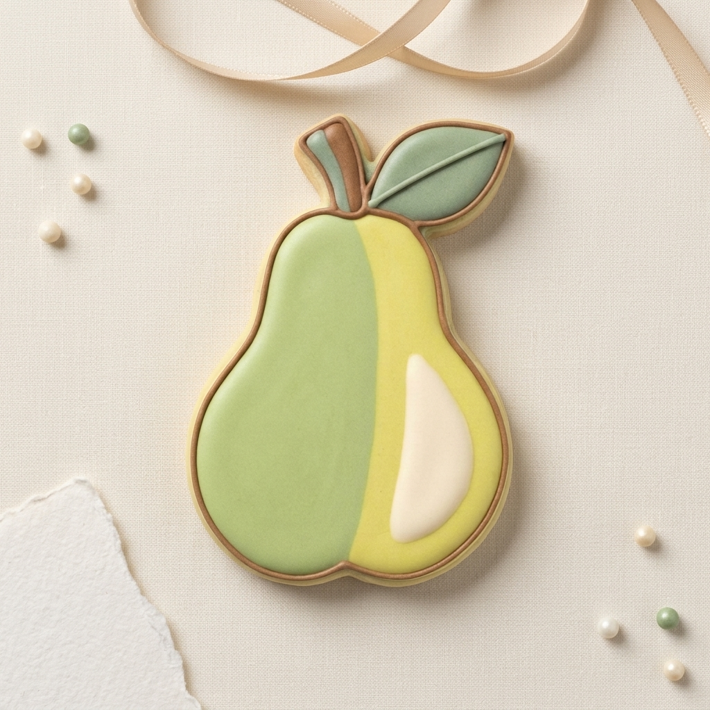 Pear with Leaf Cookie Cutter, 3D Printed Thanksgiving Cutter