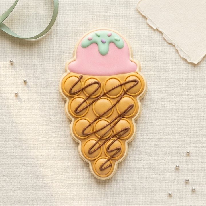 Bubble Waffle Cone Cookie Cutter, 3D Printed Birthday Party Cutter