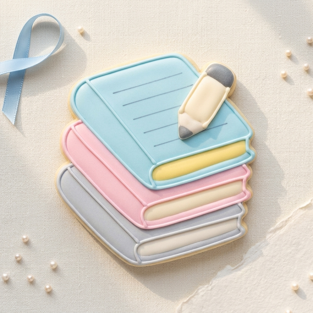 Stacked Notebooks Cookie Cutter, 3D Printed Food Theme Cutter