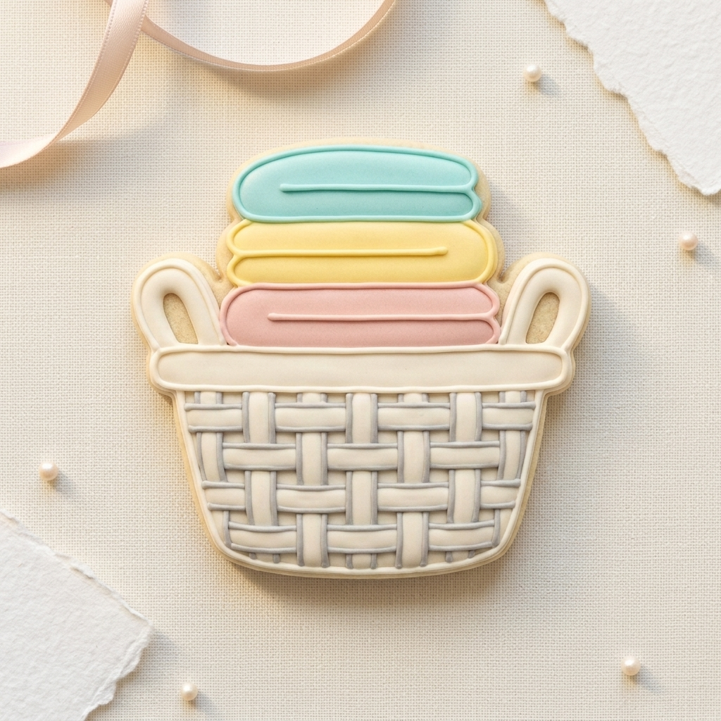 Laundry Basket Cookie Cutter, 3D Printed Cutter for Fondant