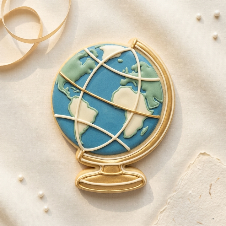 Globe On Stand Cookie Cutter, 3D Printed Food Theme Cutter