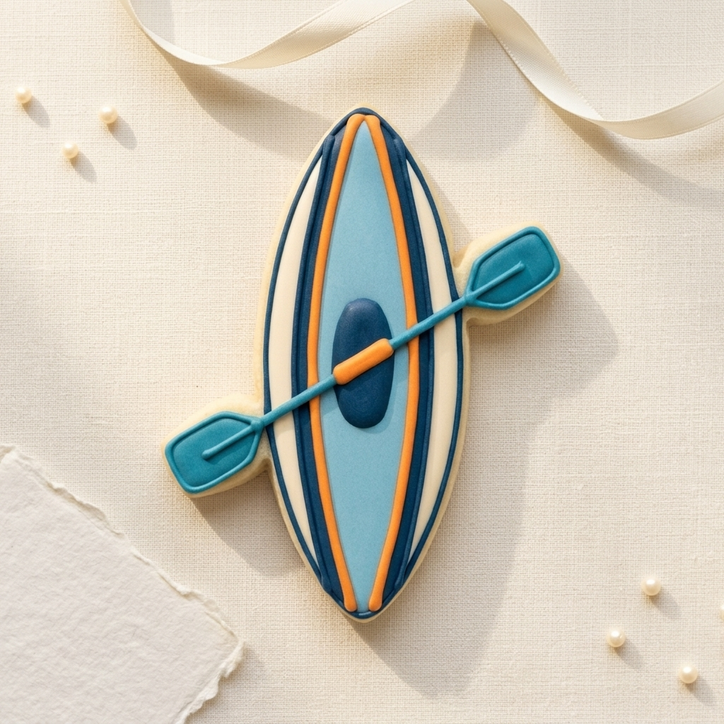 Kayak Cookie Cutter, 3D Printed Birthday Party Cutter