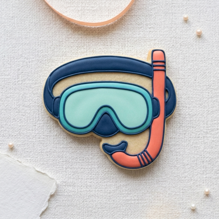 Snorkel Mask Cookie Cutter, 3D Printed Birthday Party Cutter