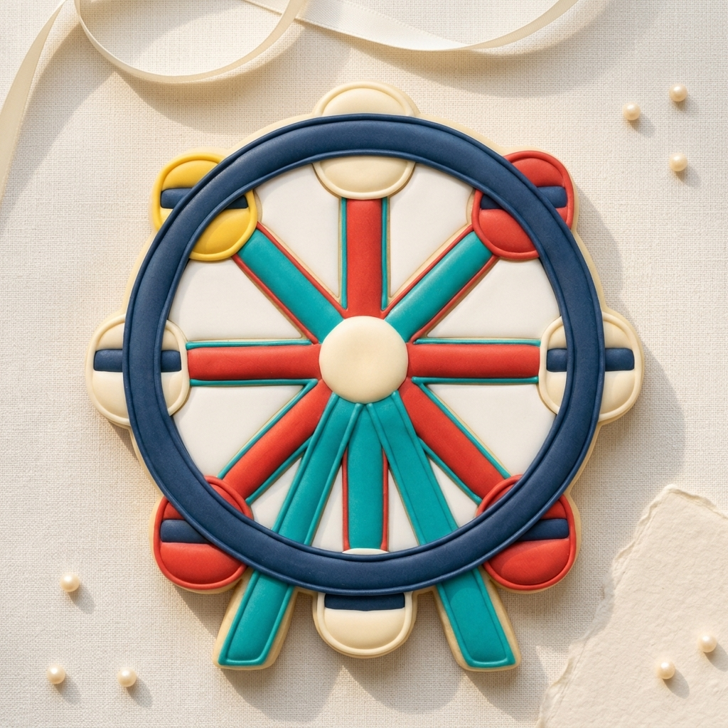 Boardwalk Ferris Wheel Cookie Cutter, 3D Printed Animals Cutter