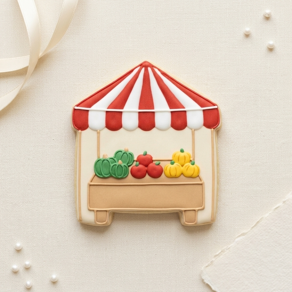 Farmers Market Tent Cookie Cutter, 3D Printed Food Theme Cutter