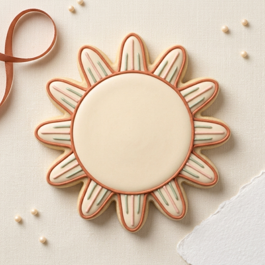 Sunburst Plaque Cookie Cutter, 3D Printed Birthday Party Cutter