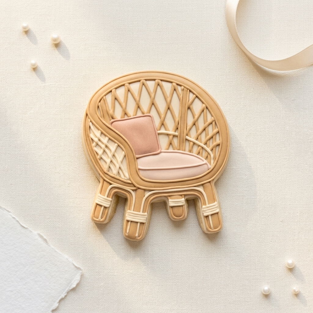 Rattan Chair Cookie Cutter, 3D Printed Garden Theme Cutter