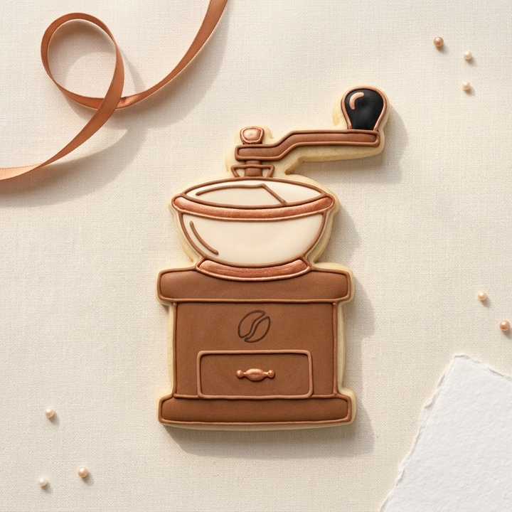 Coffee Grinder Cookie Cutter, 3D Printed Food Theme Cutter