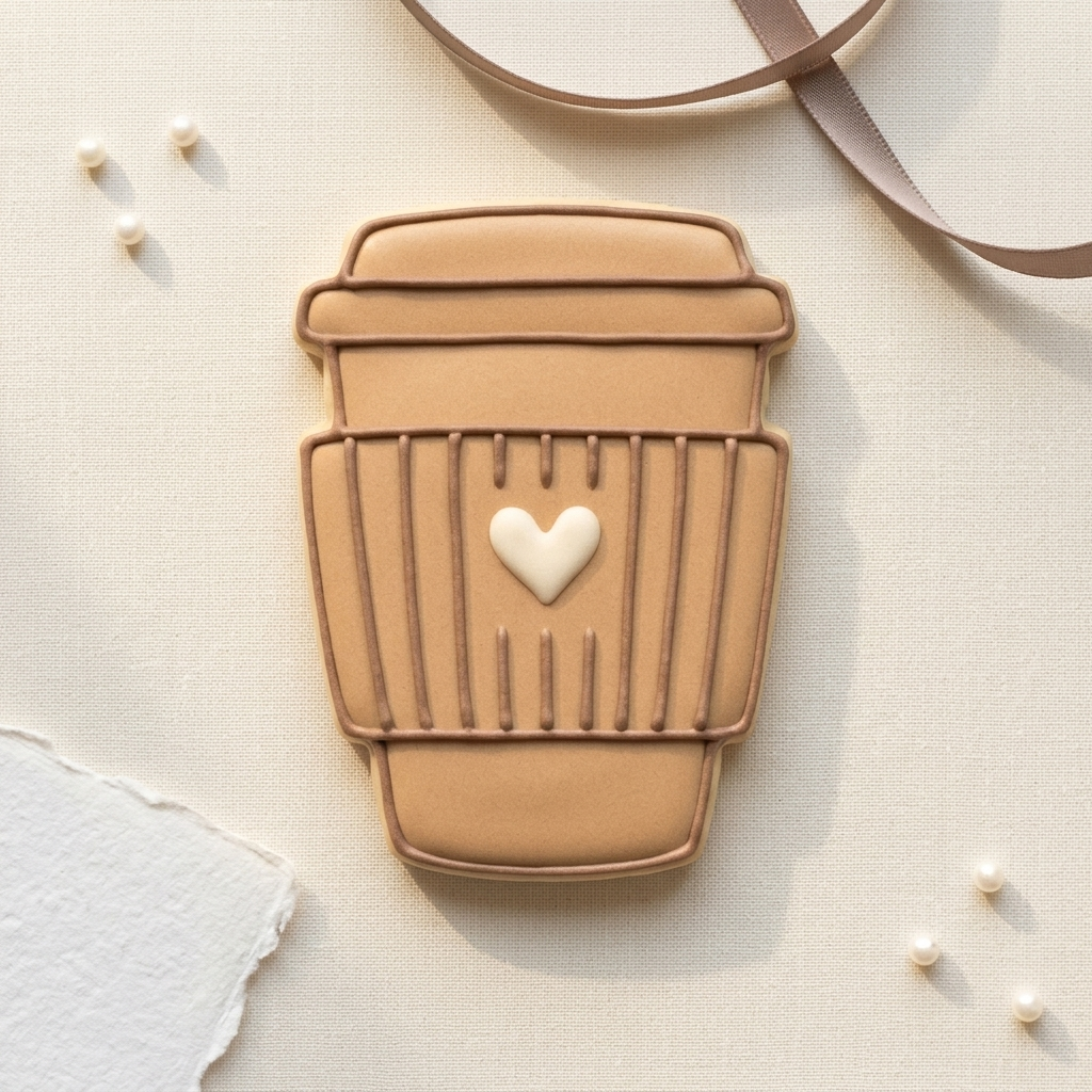 Reusable Coffee Sleeve Cookie Cutter, 3D Printed Food Theme Cutter