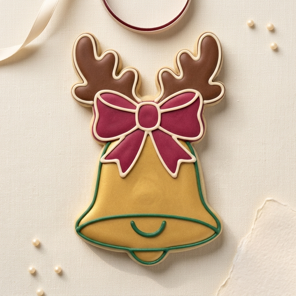 Reindeer Sleigh Bell Cookie Cutter, 3D Printed South Asian Festival Cutter