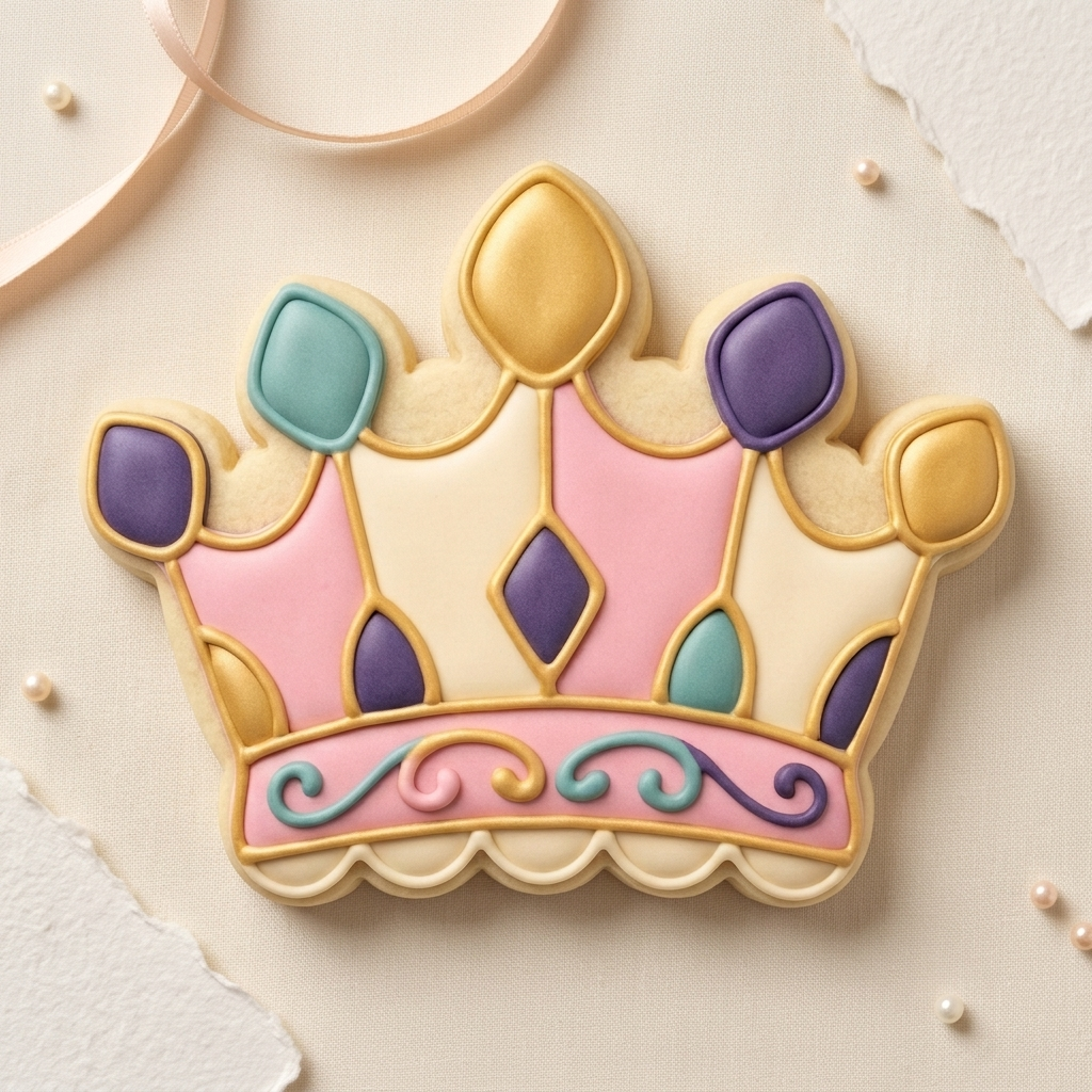 Celebration Crown Cookie Cutter, 3D Printed Birthday Party Cutter