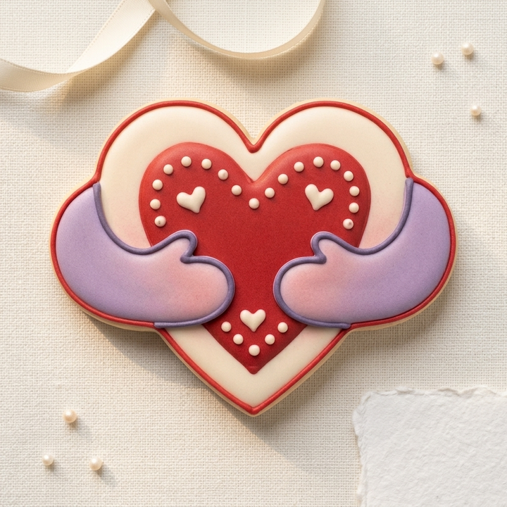 Hug Heart Arms Cookie Cutter, 3D Printed Valentine Cutter