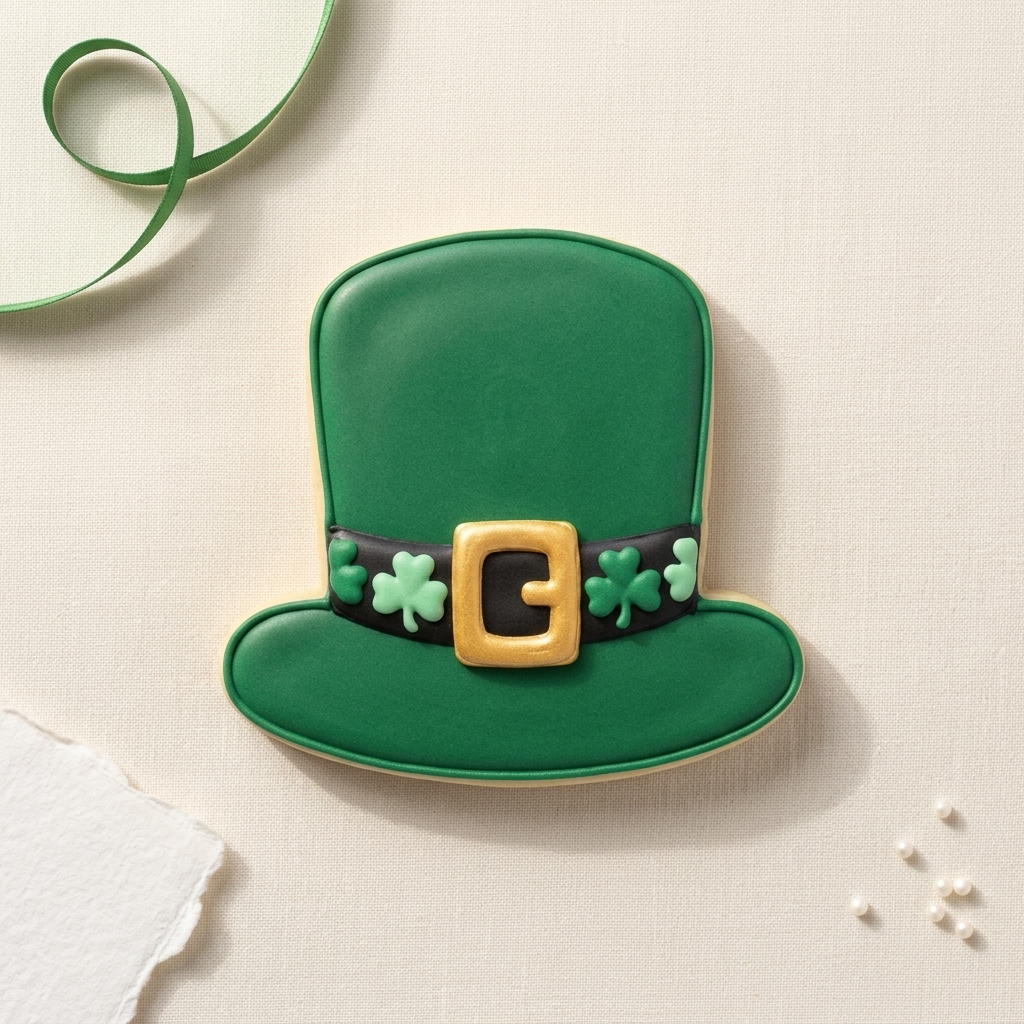 Clover Top Hat Cookie Cutter, 3D Printed St Patricks Day Cutter
