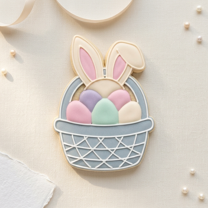 Bunny Basket Wagon Cookie Cutter, 3D Printed Easter Cutter