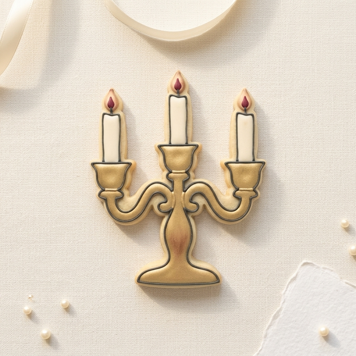 Vintage Candelabra Cookie Cutter, 3D Printed Gothic Wedding