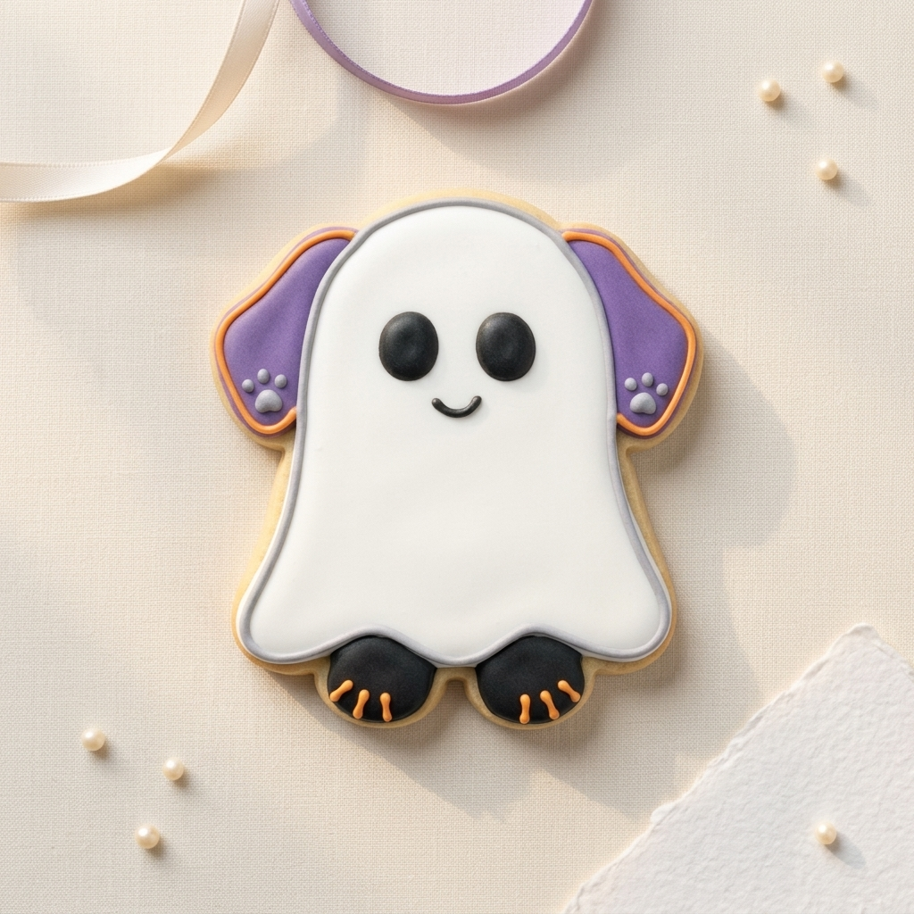 Ghost Sheet Dog Cookie Cutter, 3D Printed Halloween Cutter