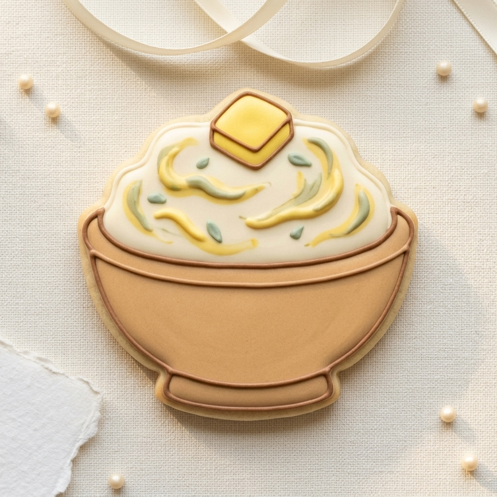 Mashed Potato Bowl Cookie Cutter, 3D Printed Thanksgiving Cutter