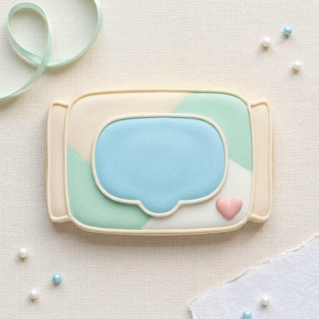 Baby Wipe Pack Cookie Cutter, 3D Printed Baby Shower Cutter