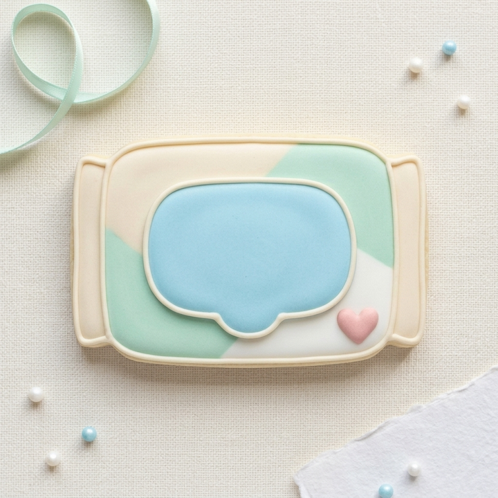 Baby Wipe Pack Cookie Cutter, 3D Printed Baby Shower Cutter