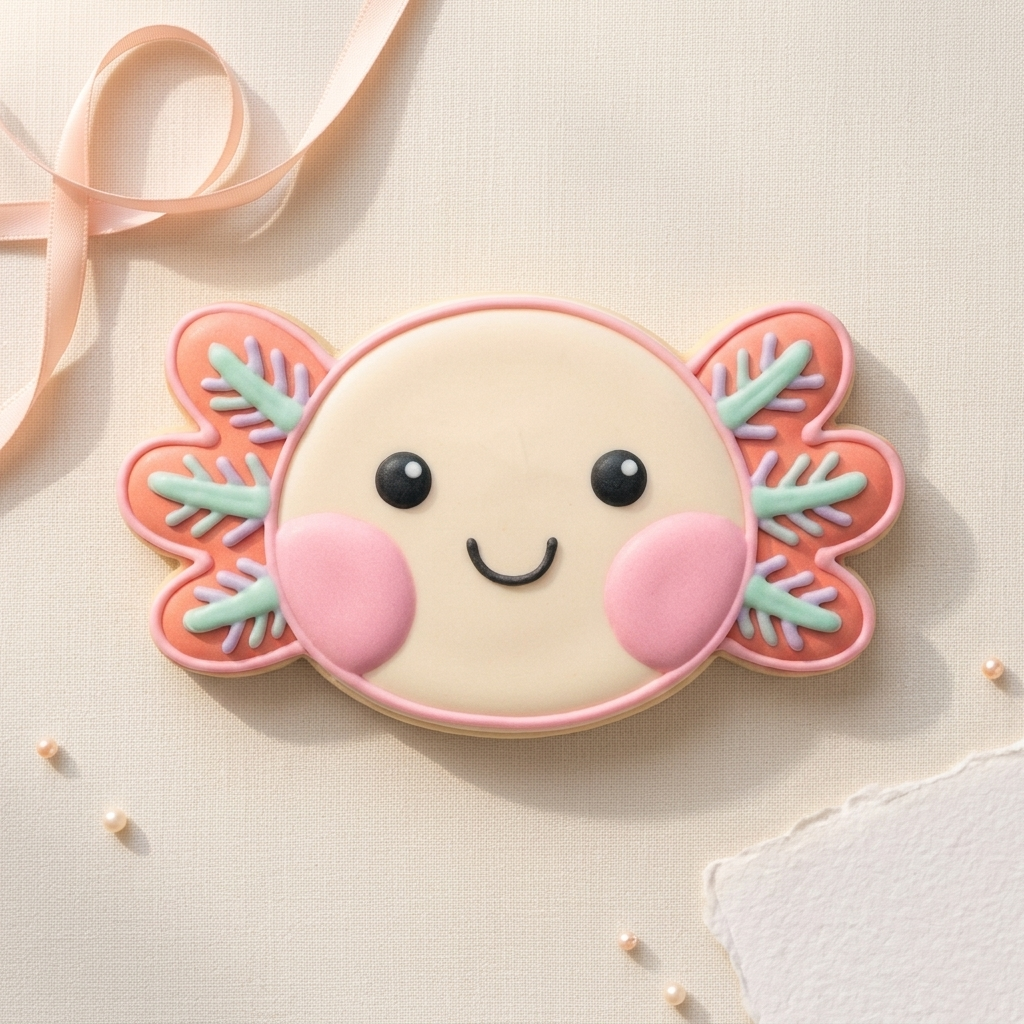 Axolotl Face Cookie Cutter, 3D Printed Birthday Party Cutter