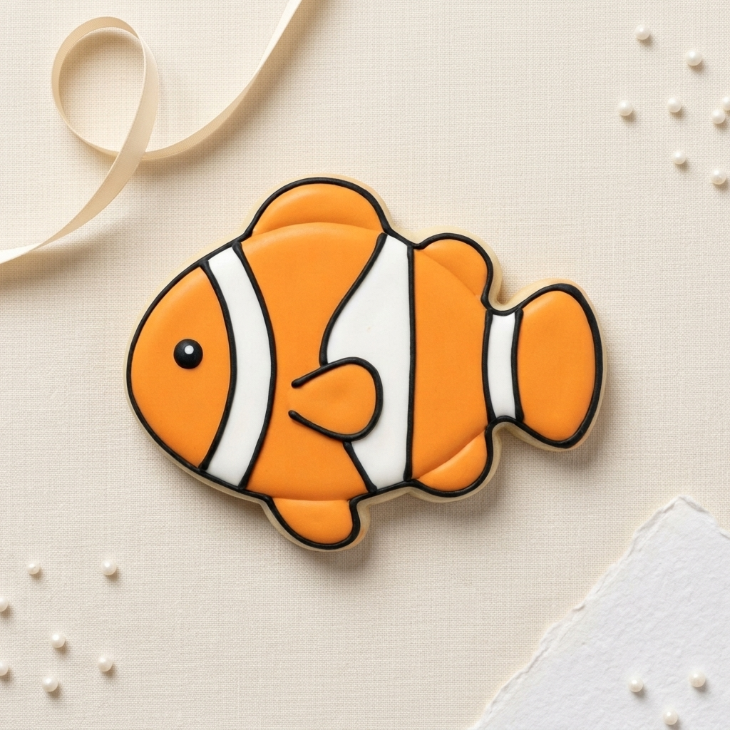Clownfish Cookie Cutter, 3D Printed Birthday Party Cutter