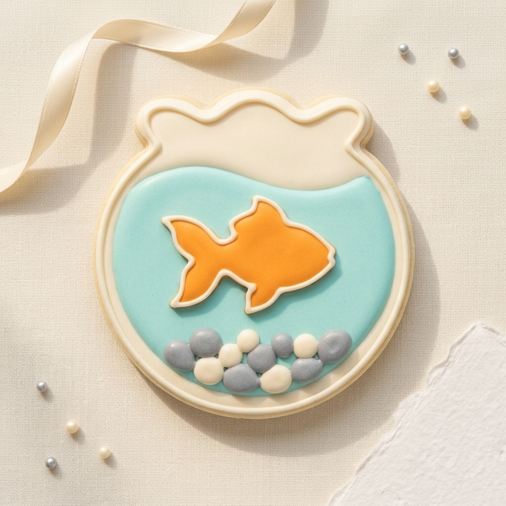 Goldfish Bowl Cookie Cutter, 3D Printed Birthday Party Cutter