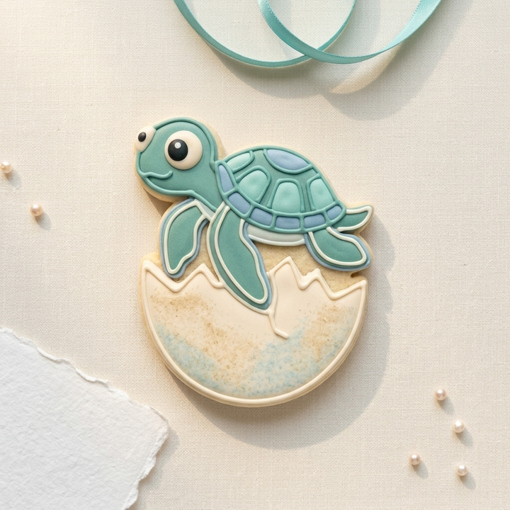 Turtle Hatchling Cookie Cutter, 3D Printed Baby Shower Cutter