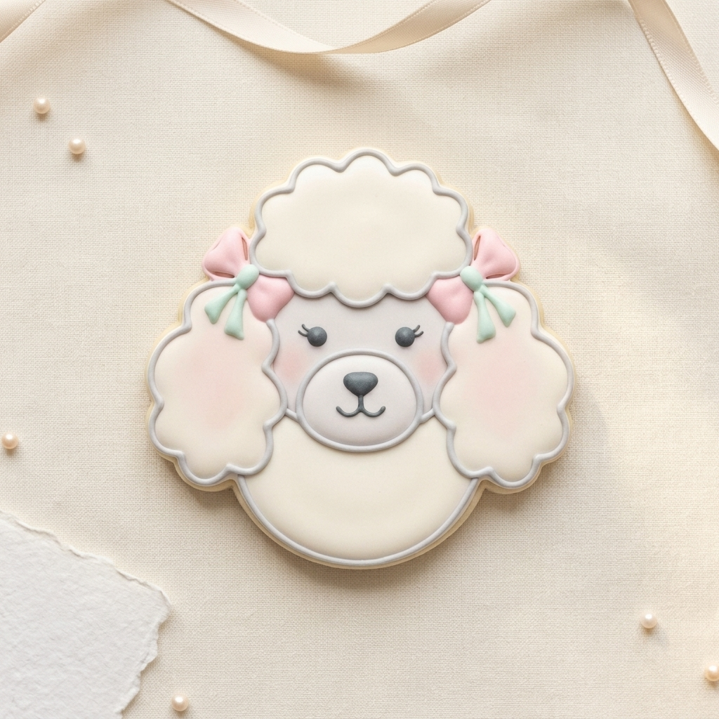 Poodle Face Cookie Cutter, 3D Printed Wedding Cutter