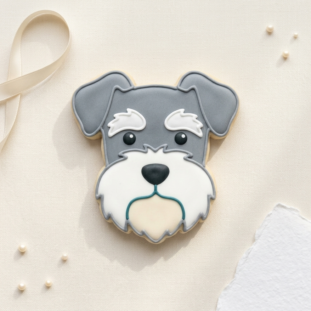 Schnauzer Face Cookie Cutter, 3D Printed Wedding Cutter