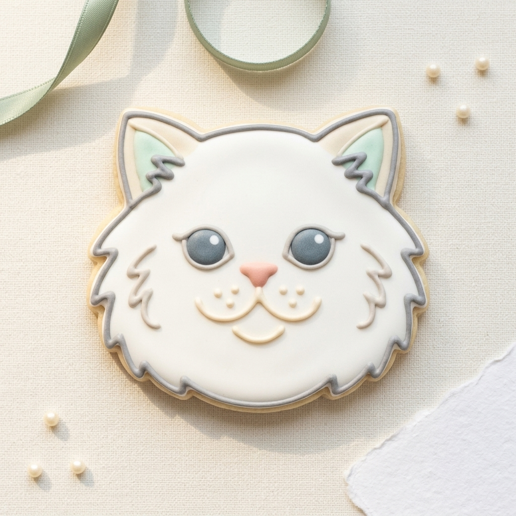 Persian Cat Face Cookie Cutter, 3D Printed Birthday Party Cutter