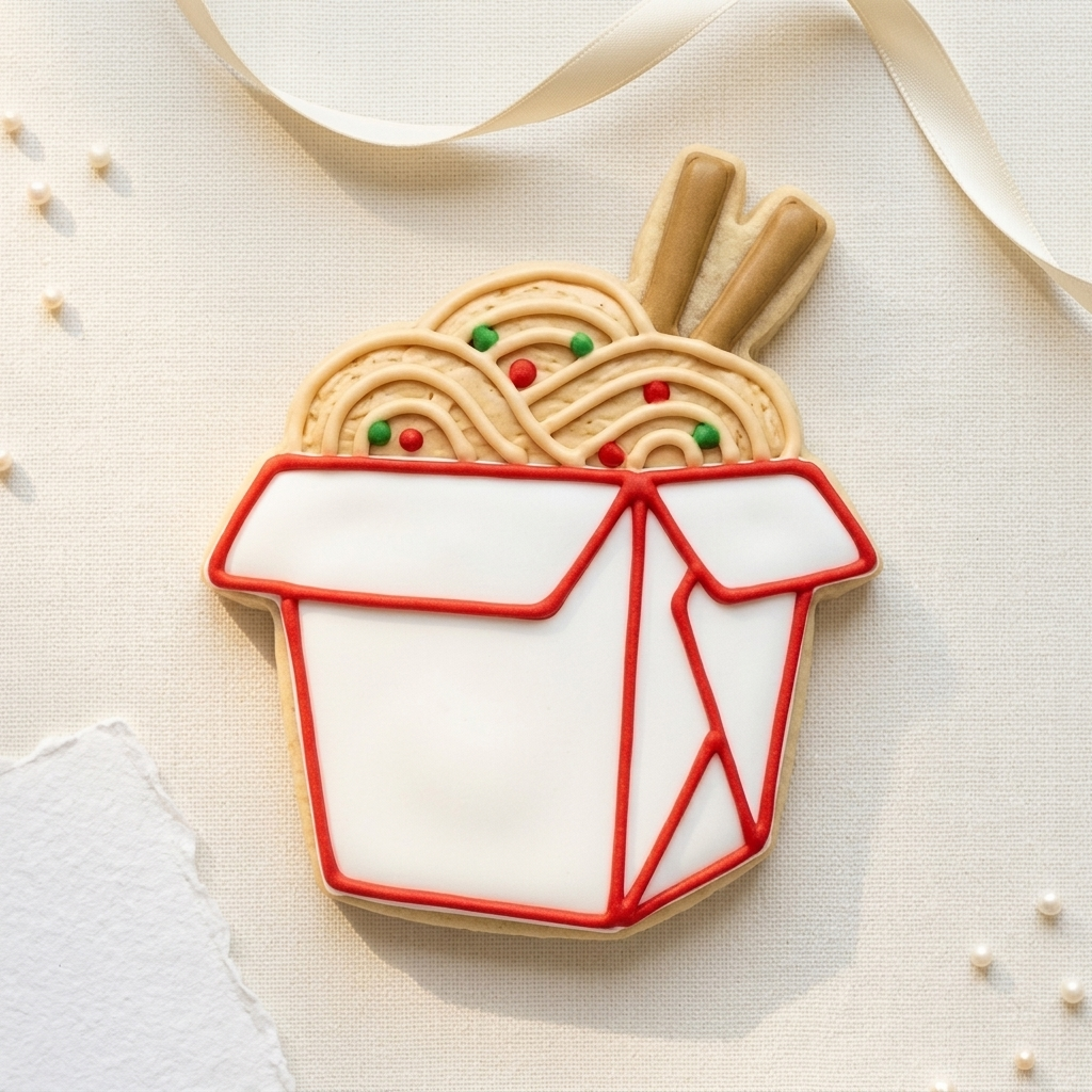 Noodle Takeout Box Cookie Cutter, 3D Printed Birthday Party Cutter