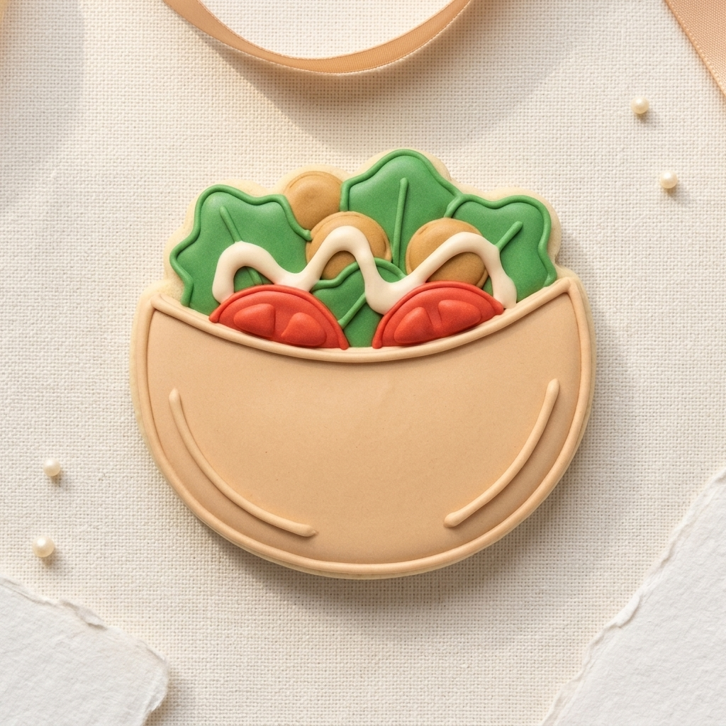 Falafel Pita Cookie Cutter, 3D Printed Birthday Party Cutter