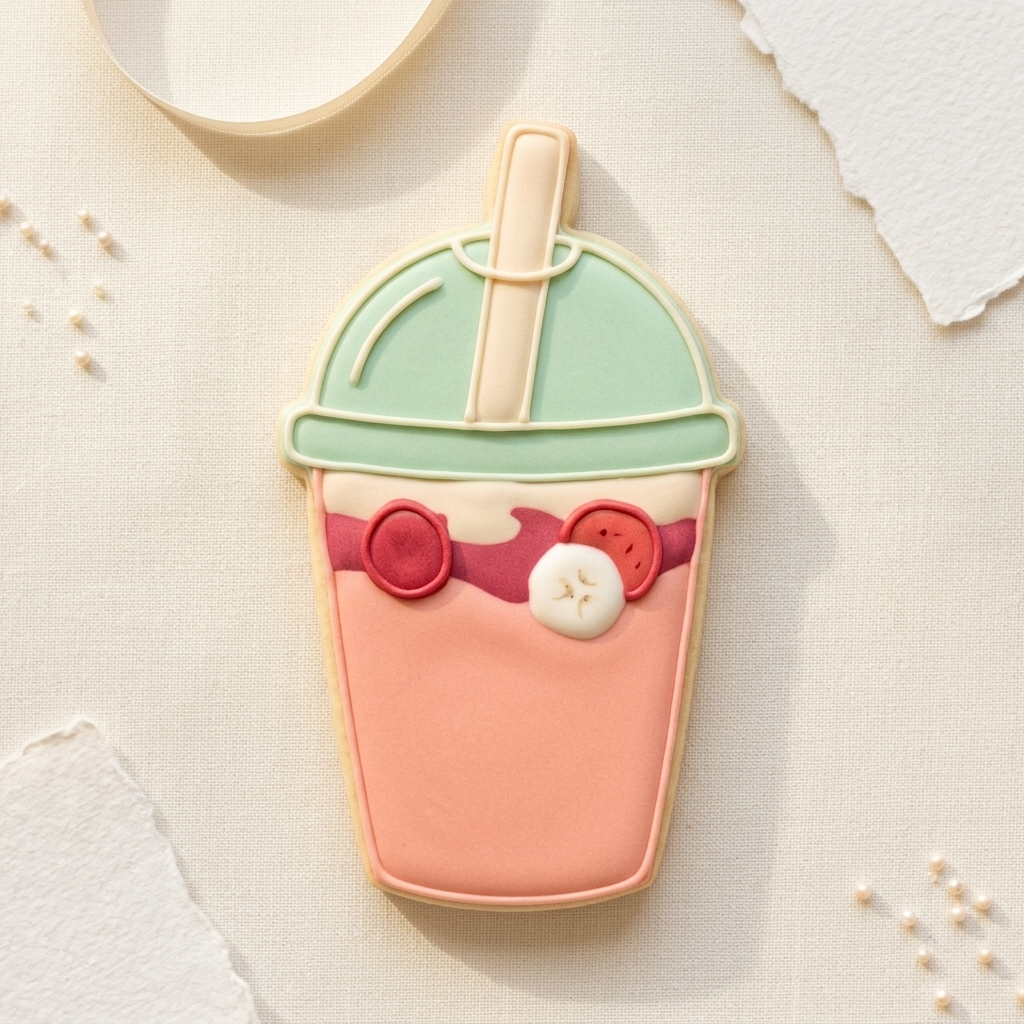 Smoothie Cup Cookie Cutter, 3D Printed Food Theme Cutter