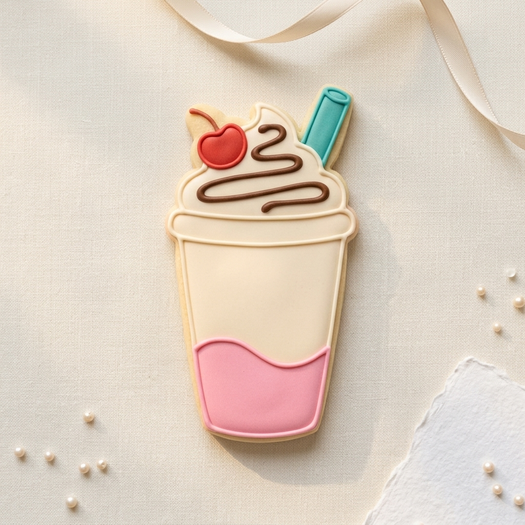 Milkshake Cup Cookie Cutter, 3D Printed Birthday Party Cutter