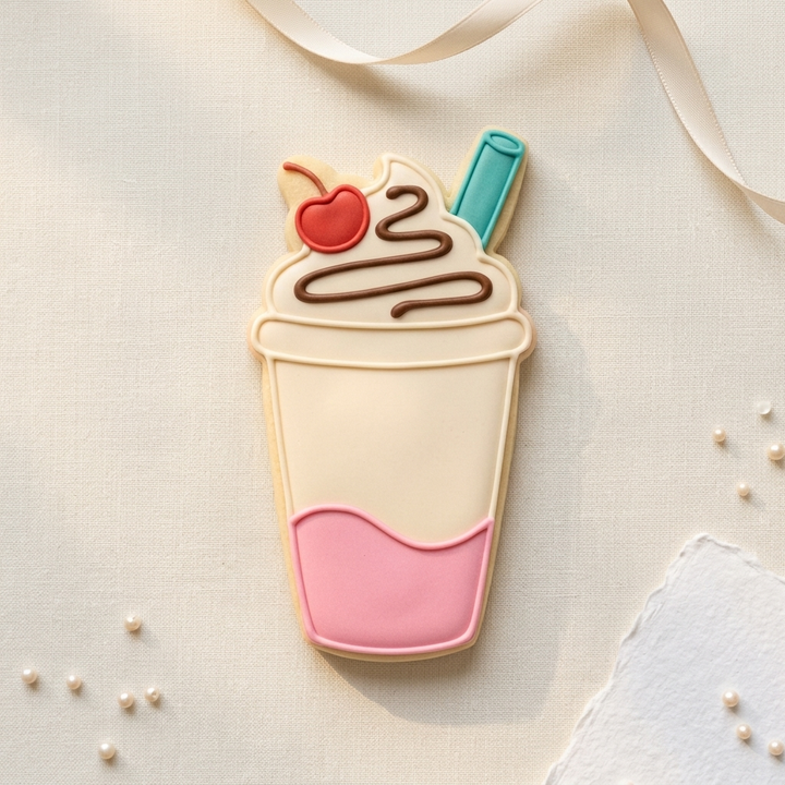 Milkshake Cup Cookie Cutter, 3D Printed Birthday Party Cutter