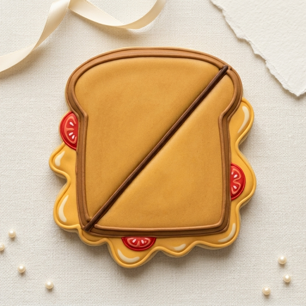 Grilled Cheese Sandwich Cookie Cutter, 3D Printed Birthday Party Cutter