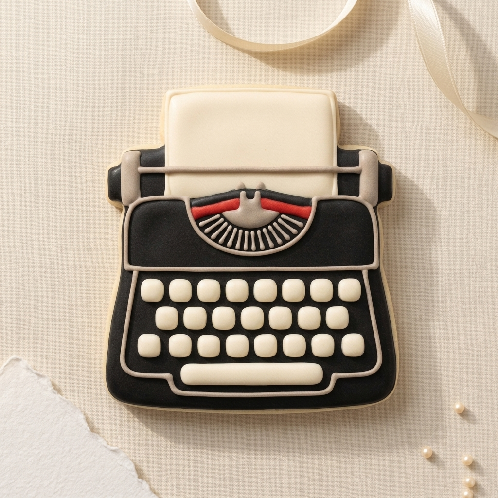 Typewriter Page Cookie Cutter, 3D Printed School and Teacher Cutter