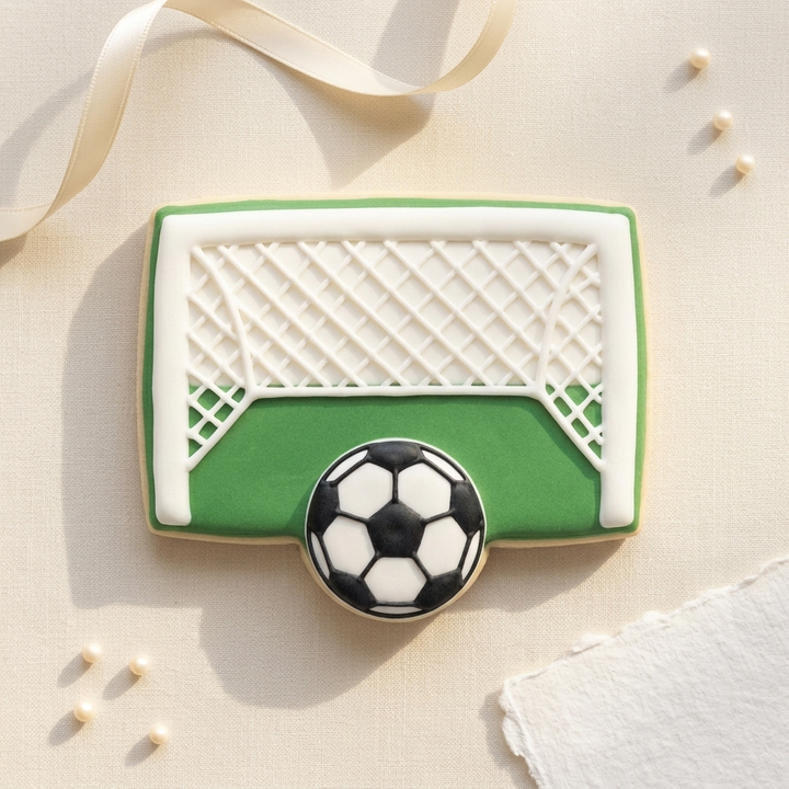 Sports Cookie Cutter Set Soccer Goal and Cleat Duo Bundle 3D Printed Cutters