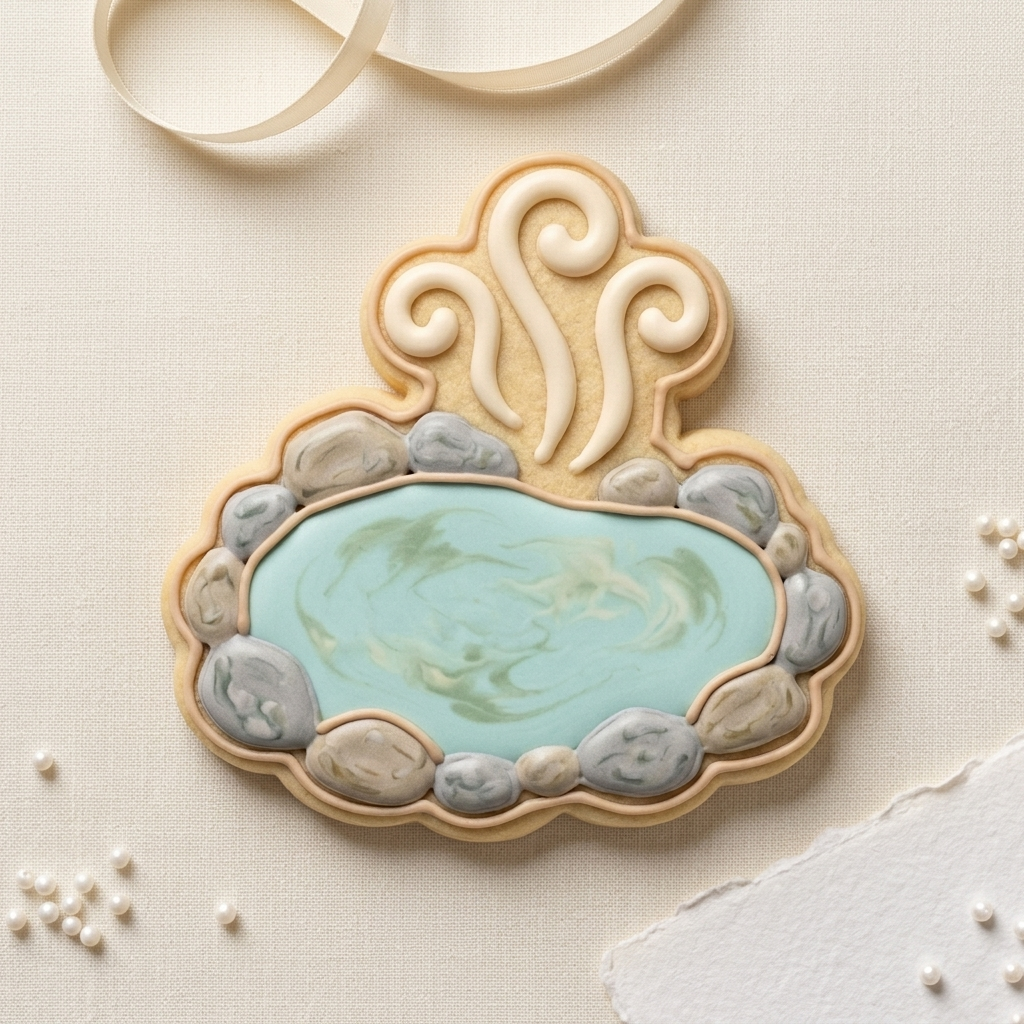 Hot Springs Pool Cookie Cutter, 3D Printed Travel Theme Cutter