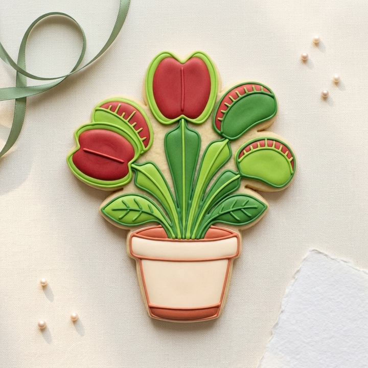 Venus Flytrap Cookie Cutter, 3D Printed STEM Theme Cutter