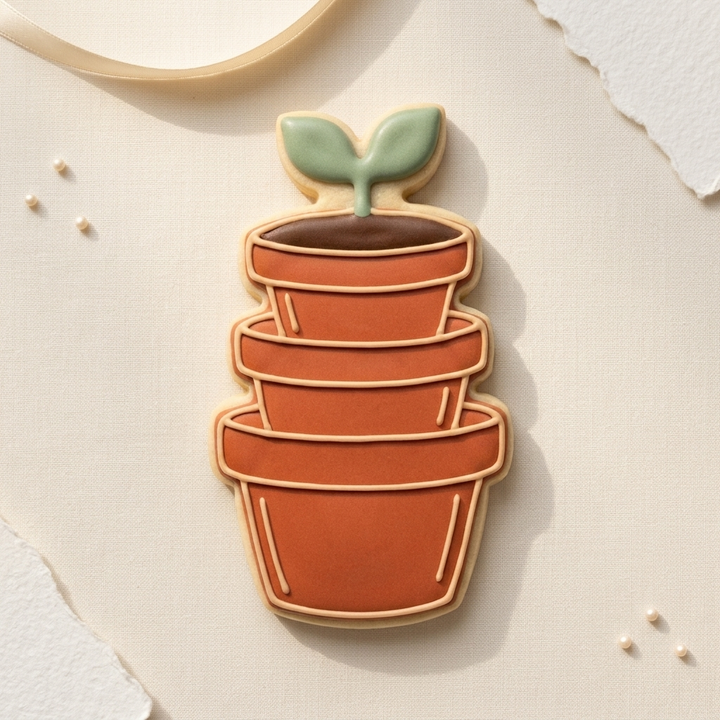Terracotta Pot Stack Cookie Cutter, 3D Printed Food Theme Cutter
