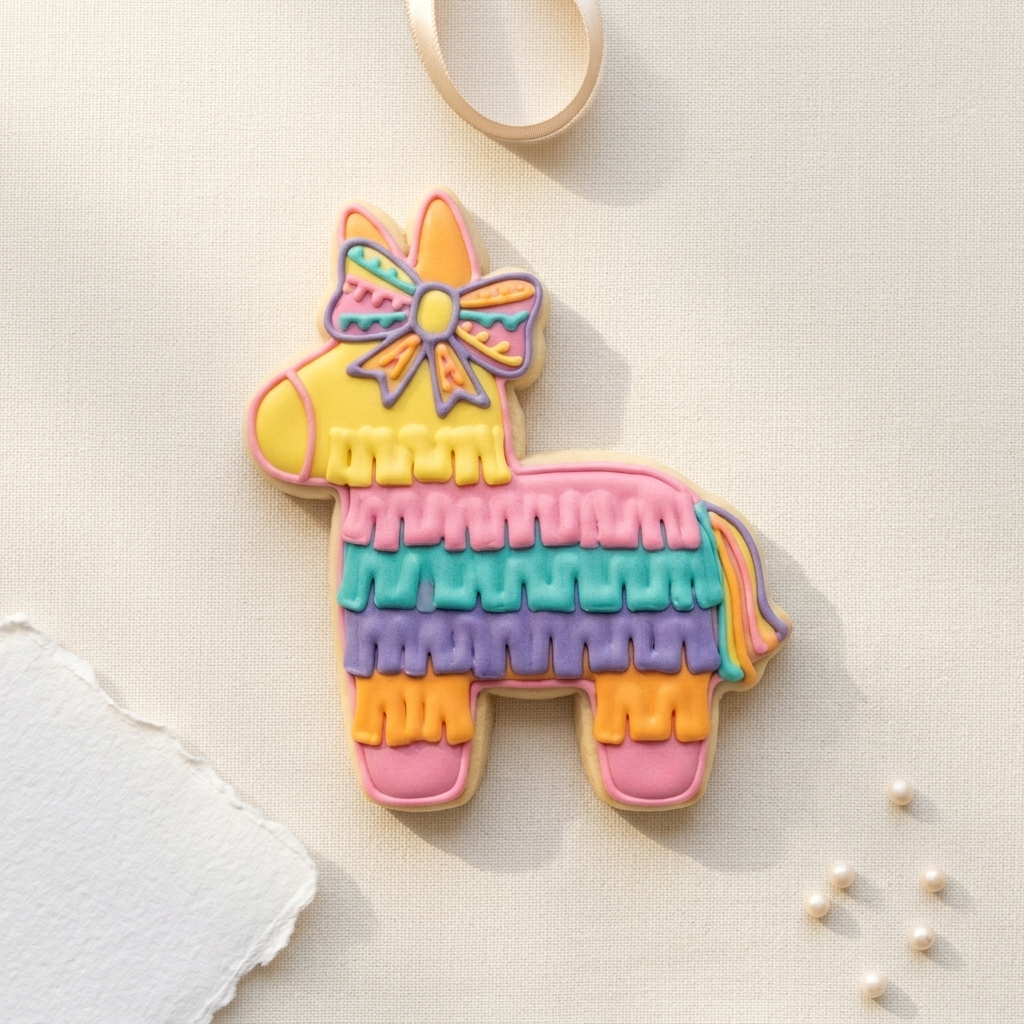 Pinata Donkey Cookie Cutter, 3D Printed Birthday Party Cutter