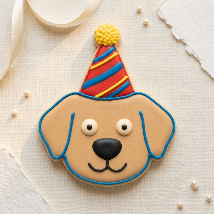 Party Puppy Hat Cookie Cutter, 3D Printed Birthday Party Cutter