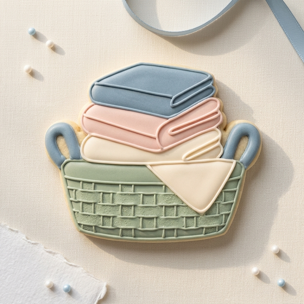 Changing Table Basket Cookie Cutter, 3D Printed Baby Shower Cutter