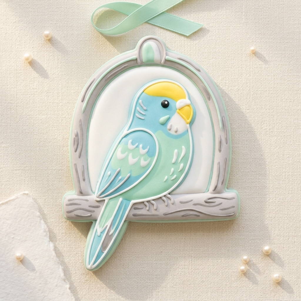 Parakeet Swing Cookie Cutter, 3D Printed Birthday Party Cutter