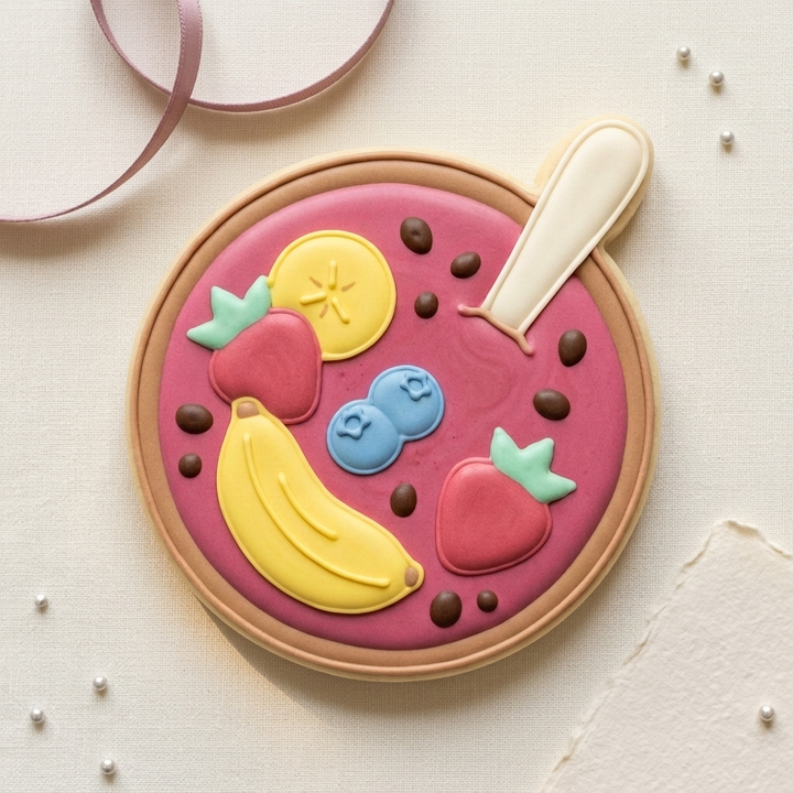 Smoothie Bowl Spoon Cookie Cutter, 3D Printed Birthday Party Cutter