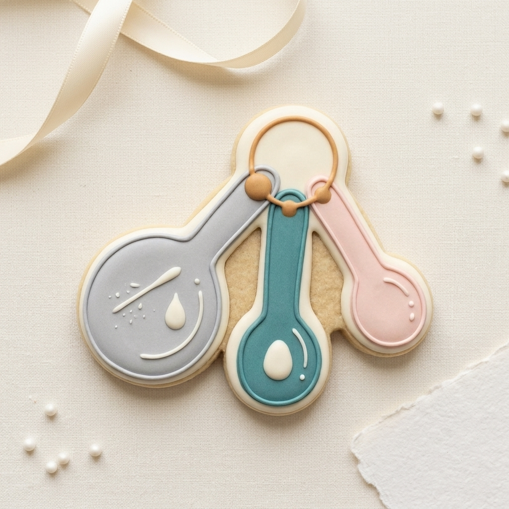 Measuring Spoon Ring Cookie Cutter, 3D Printed Food Theme Cutter