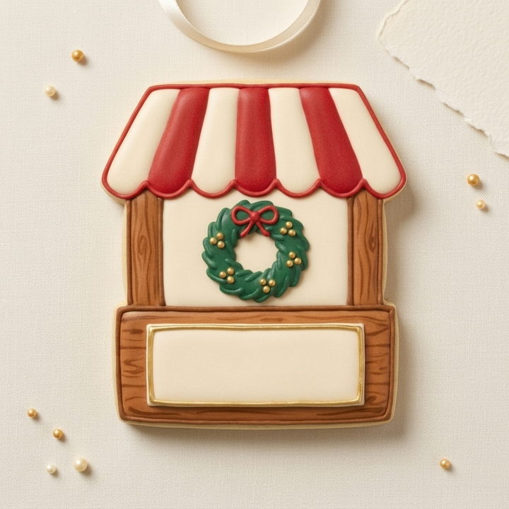 Holiday Market Stall Cookie Cutter, 3D Printed South Asian Festival Cutter