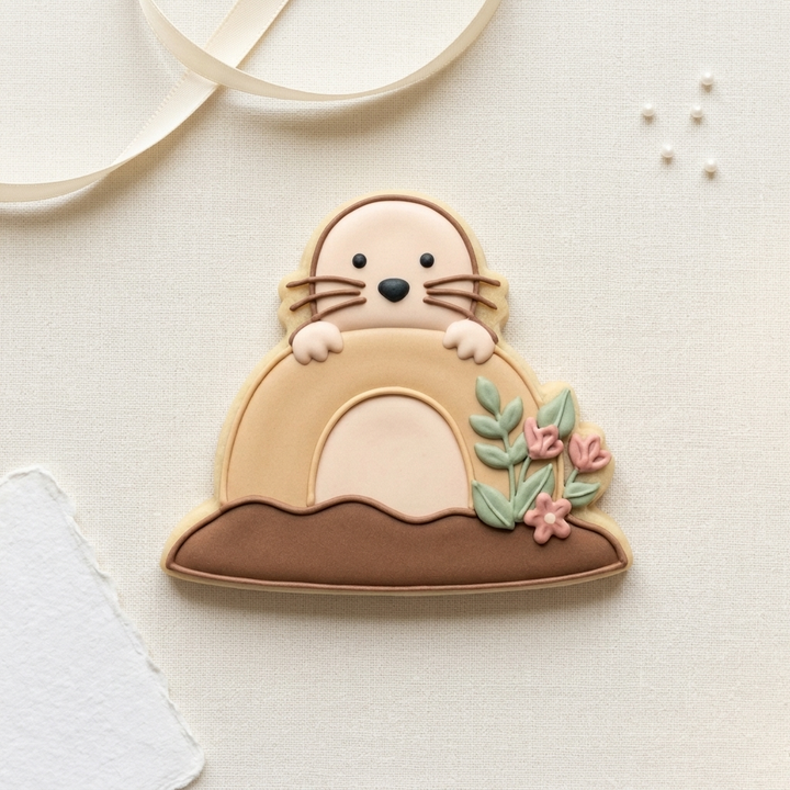 Mole Garden Tunnel Cookie Cutter, 3D Printed Birthday Party Cutter