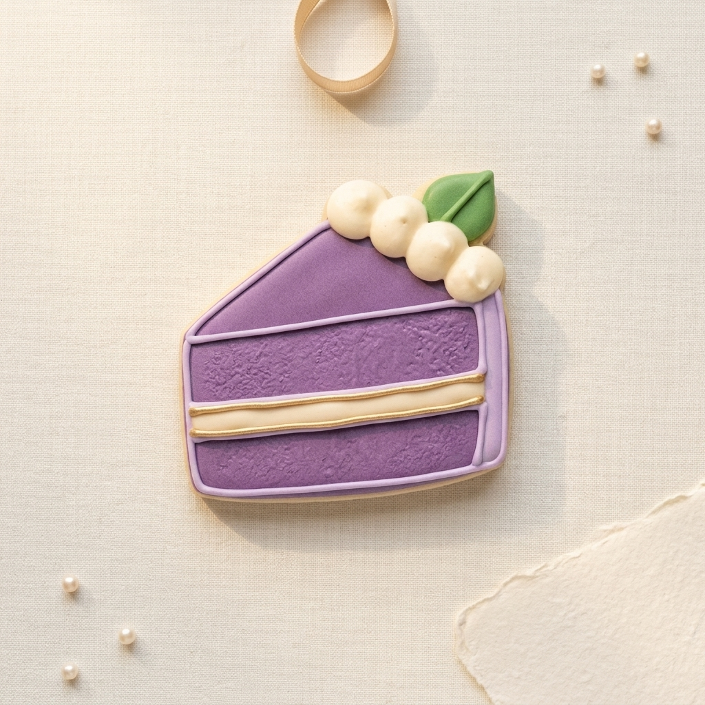 Ube Cake Slice Cookie Cutter, 3D Printed Birthday Party Cutter